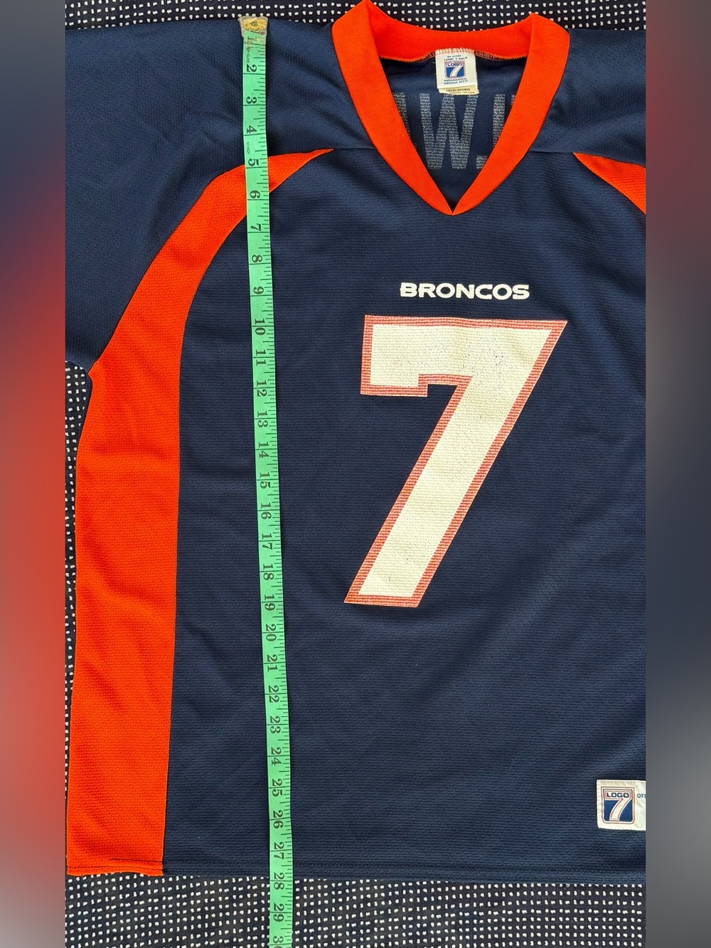 John Elway Denver Broncos ‘90’s Vintage Logo 7 Football Jersey - Picture 5 of 10